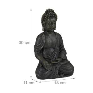 Statue de Bouddha 30 cm Anthracite