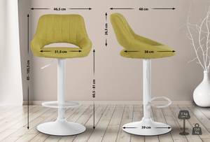 Tabouret de bar Milet Lot de 2 Vert - Blanc