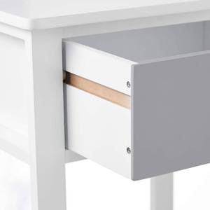 Nachttisch Rosemarie Weiß - Holzwerkstoff - 40 x 55 x 30 cm