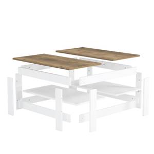 Table Basse Grado brun Blanc - Bois manufacturé - 90 x 47 x 90 cm