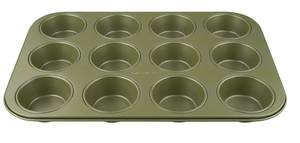 Moule 12 muffins Green Vision Vert - Métal - 27 x 39 x 3 cm