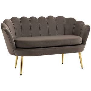Sofa zwei-Sitzer, 2er couch, 839-002 Grau - Metall - 63 x 75 x 133 cm