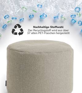 Pouf Hocker Sitzhocker Recycled Ø 60cm Beige