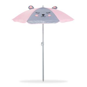 Chaises table enfants avec parasol Gris