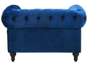 Set de canapés CHESTERFIELD Bleu - Bleu marine - Chêne foncé - 201 x 70 x 75 cm