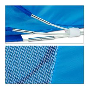 Pop Up Spielzelt Hai Blau - Rot - Weiß - Kunststoff - Textil - 100 x 86 x 182 cm