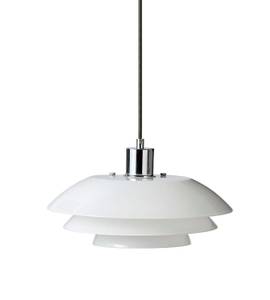 Suspension DL31 Verre blanc - Gris - Blanc