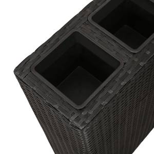 Garten-Hochbeet 299450-1 Schwarz - Kunststoff - Rattan - 22 x 76 x 79 cm