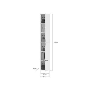 l' armoire ProjektX Blanc - En partie en bois massif - 30 x 193 x 34 cm