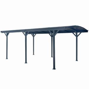 Design Carport FALO - Anthrazit Grau - Metall - 300 x 240 x 505 cm