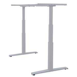 Höhenverstellbarer Tisch Basic Line Grau - Breite: 160 cm - Silber