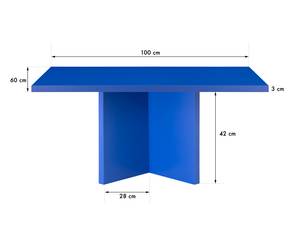 Laminat-Couchtisch 3CM CHARLA Blau