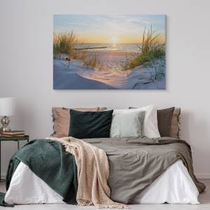 Leinwandbild Sonnenaufgang am Meer 3D 100 x 70 x 70 cm