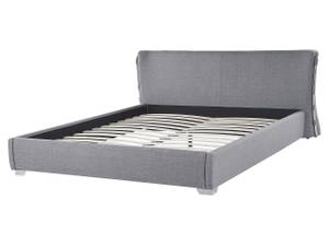 Doppelbett PARIS Grau - Silber - Breite: 195 cm - Textil - Unbeschichtet