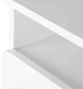 Nachttisch Jane Weiß - Holzwerkstoff - Massivholz - 40 x 50 x 34 cm
