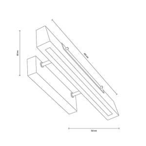 Wandleuchte MADERA Braun - Metall - 6 x 13 x 6 cm