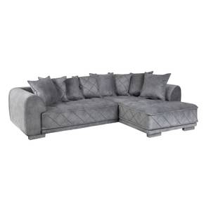 Ecksofa DECADENCIA Grau - Silber