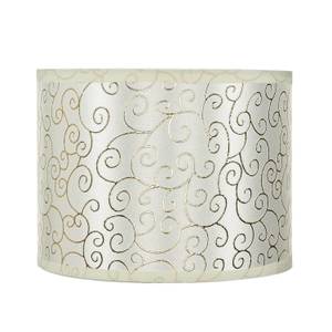 Abat-jour lampe GING Argenté - Textile - 17 x 13 x 17 cm