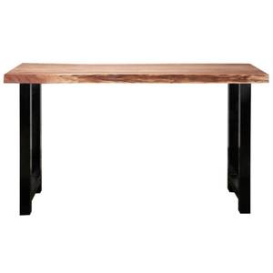 Bartisch Ajala Schwarz - Braun - Metall - Massivholz - Holzart/Dekor - 150 x 92 x 50 cm