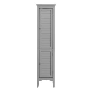 Armoire de toilette ELG-640 Gris - Bois manufacturé - 33 x 160 x 39 cm