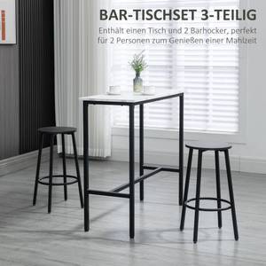 Bartisch Set 835-943V00WT Weiß - Holzwerkstoff - 40 x 90 x 100 cm