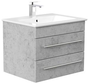 Badmöbel mit Villeroy & Boch Grau - Holzwerkstoff - 50 x 51 x 65 cm