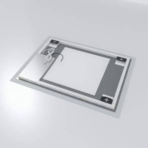 Spiegel Lichtspiegel mit Led Beleuchtet Silber - Glas - 70 x 50 x 3 cm