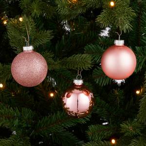 Boules de Noël en verre Rose vieilli