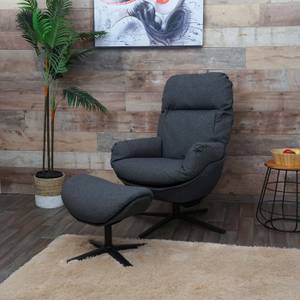 Relaxsessel + Hocker L12 drehbar Grau