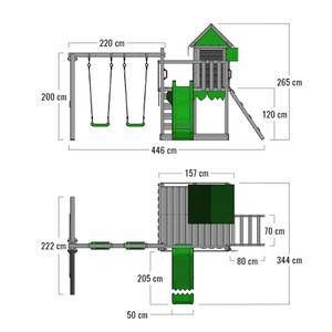 Spielturm JazzyJungle Dunkelgrün