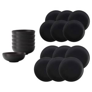 Tafelservice Caviar Black 18-teilig Schwarz - Keramik - Ton - 1 x 1 x 1 cm