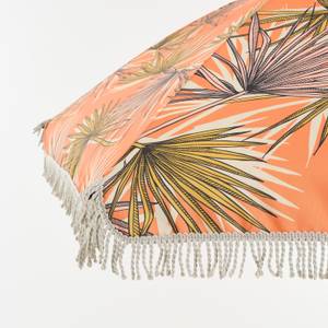 Sonnenschirm Palm Leaves Orange - Textil - 220 x 238 x 220 cm