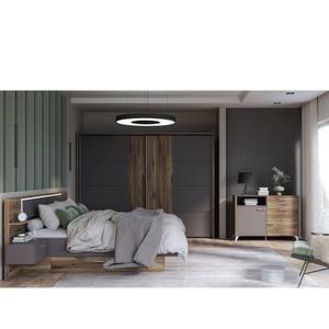 Schlafzimmer Valerie 11-1 mit LED Grau - Holzwerkstoff - 270 x 210 x 60 cm