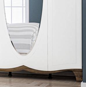 Schlafzimmer-Set TIFFANY 4-teilig Weiß - Holzwerkstoff - 207 x 220 x 173 cm