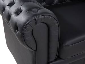 Sessel CHESTERFIELD Schwarz - Braun - 108 x 70 x 77 cm