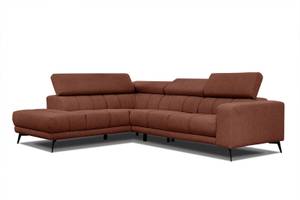 Ecksofa Morello (5-Sitzer) Dunkelorange - Ecke davorstehend links - Longchair davorstehend links