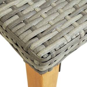 Gartenbank 299539 Grau - Polyrattan - Holzart/Dekor - 80 x 40 x 40 cm