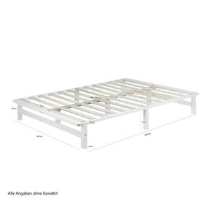 Lit palette en bois 1966 Largeur : 140 cm - Blanc