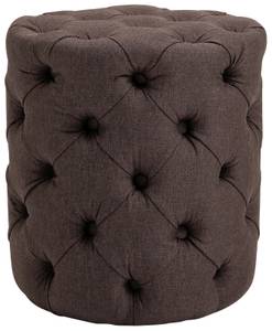 Sitzhocker Drancy Braun - Textil - 42 x 46 x 42 cm