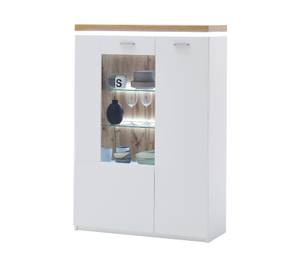 Highboard Claire 14 mit LED Weiß - Holzwerkstoff - Holzart/Dekor - 98 x 143 x 38 cm