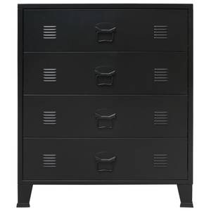 Armoire à tiroirs 3010956 Noir - Métal - 78 x 93 x 40 cm