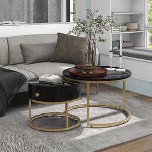 Table basse MARBEve Ⅱ (lot de 2) Noir