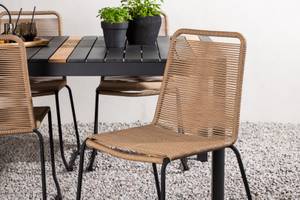 Gartenset Togo Schwarz - Massivholz - 150 x 100 x 75 cm