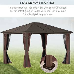 Gartenpavillon 84C-040 Braun - Metall - 11126 x 262 x 300 cm