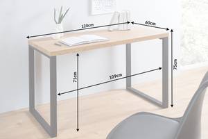 Schreibtisch OAK DESK Braun - Holzwerkstoff - Metall - 120 x 75 x 60 cm