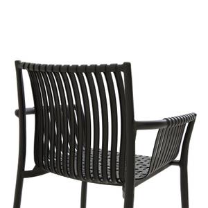 Gartenstühle OLEA (4er-Set) Schwarz - Kunststoff - 59 x 84 x 57 cm