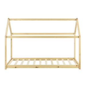 Lit Enfant Netstal Pin 90 x 200 cm Blanc - Bois massif - 206 x 142 x 206 cm