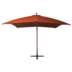 Parasol suspendu 3005780 Orange - Métal - Bois massif - 300 x 280 x 300 cm