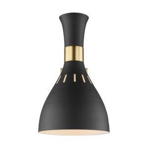 Lampe murale LILAFERA Noir - Laiton - Gris métallisé