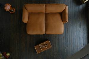 KAWOLA DAVITO Big Sofa  Leder KAWOLA Sofa DAVITO Big Sofa Longchair Leder cognac - Braun